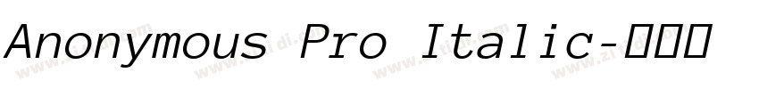 Anonymous Pro Italic字体转换
